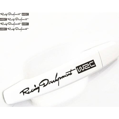 4 x Car-styling WRC Car Door Handle Stickers Decal for Volvo S40 S60 S80 S90 V40 V60 V70 V90 XC60 XC70 XC90