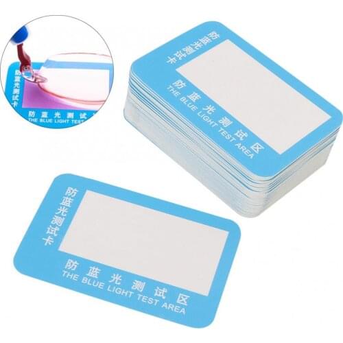 50Pcs/Set Polarized Sunglasses Test Card Check Glasses Blue Light Test Paper Accessories