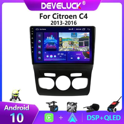 2 Din Android 10.0 Car Radio Multimedia Video Player For Citroen C4 2 B7 2013 2014 2015 2016 GPS Navigation DSP+48EQ 4G 6G+128G