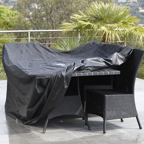 Black Waterproof Outdoor Patio Garden Furniture Covers Rain Snow Chair covers for Sofa Table Chair Dust Proof Cover 315*160*74cm