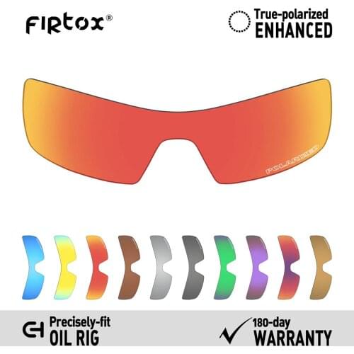 Firtox Anti-Seawater Polarized Lenses Replacement for-Oakley Oil Rig Sunglasses (Lens Only) - Multiple Colors