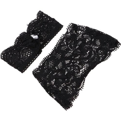 1/4 Black Lace Sleeveless Underwear Brief Lingerie Set for BJD Doll Clothes Decor