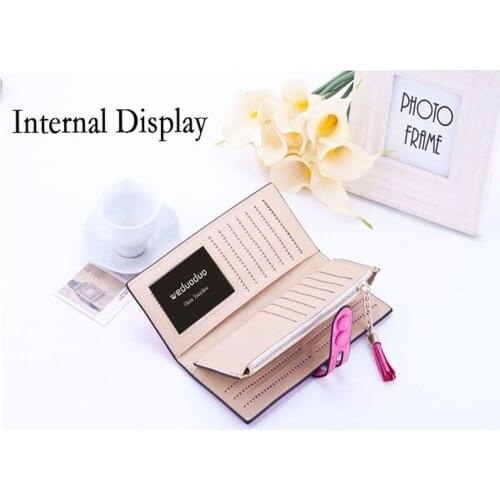 Matte PU Wallet High Quality Multi Function Purses Umbrella Pattern Money Bag Long Design Female Handbag Bank Card Pocket