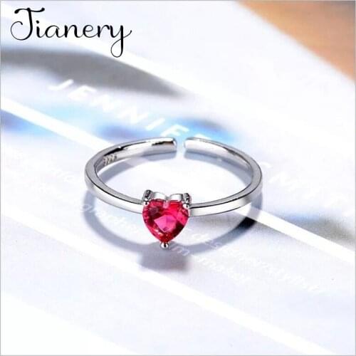 Personality Bohemian Vintage Zircon Heart Rings For Women Men Vintage Rings Gothic Jewelry Valentines Gifts 2021