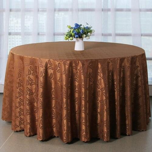 Mordern Polyester Round fabric Table cloth Hotel Party Wedding Tablecloth Dining and Coffee Table Cloth