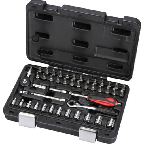 High quality 46PCS Mini 1/4 ratchet wrench set socket bits Car Auto Repair hand Tools Wrench Set Spanner Combination Tool Kit
