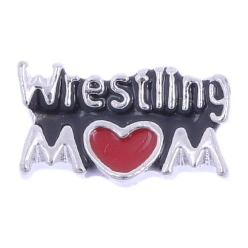 New arrive 10pcs/lot wrestling mom floating charms living glass memory floating lockets for diy jewelry