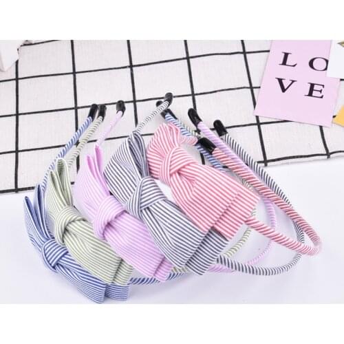 New Style 2018 hair ring hair accessories headdress rabbit ears headband bow hair hoop headbands hair scarf band Bow Hairbands