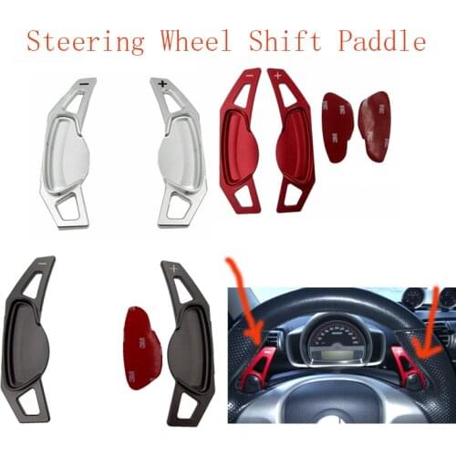 1pair Car Aluminum alloy Steering Wheel Shift Paddle Shifter fit For Benz Smart Fortwo Car Steering Shift Extension Shifters