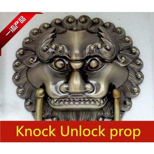 Free shipping real life room escape game The lions head knocks at the door organ props escape room game