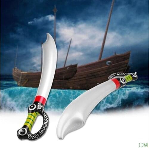Sword Stage Props Inflated PVC Children Cosplay Outdoor Fun Game Playing Inflatable Pirate Toy Hot Toys Birthday Party Favors