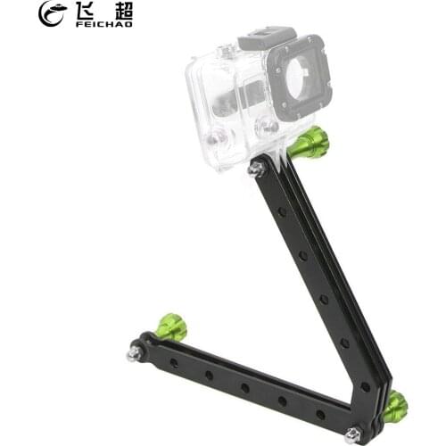 CNC Selfie Stick Extension Arm with Thumb Knob Screws Aluminum Alloy Helmet Rod Mount for Gopro Hero 8 7 6 5 Yi Action Cameras