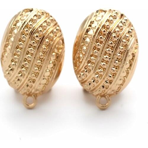 Earrings Post Connector Linkers Oval Metal Base for Big Geometric Women Hanging Dangle Earrings African Wedding Earring Making