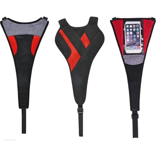 Road Mountain Bicycle Bike Sweat Absorb Guard Strap Net Cover with Phone Pouch