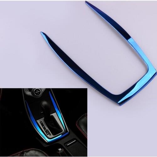 Blue Console Gear Shift Panel Cover Trim Stainless Steel Fit For Hyundai Elantra 2011 2012 2013 2014 2015 2016