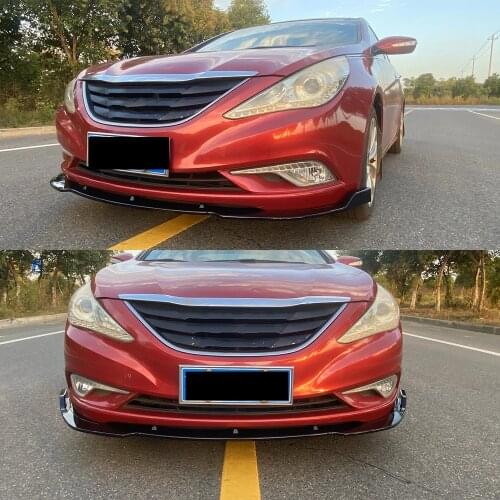 3pcs Car Front Bumper Lip Splitter Lip Protection Protector Diffuser Spolier For Hyundai Sonata Optima Sportage 2008-2014