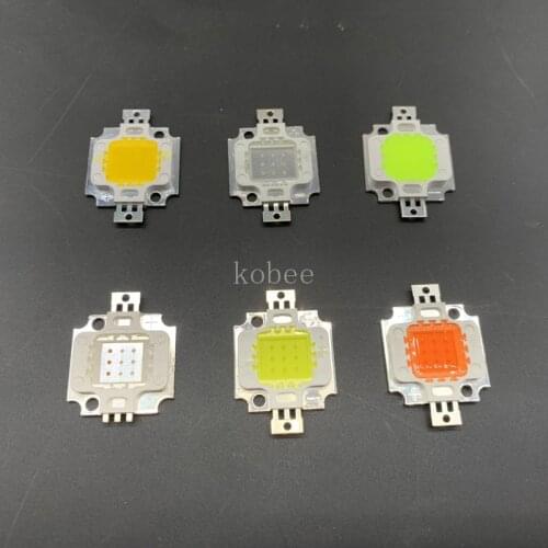 High Power LED COB Integrated Bulb Lamp Chip 12V-15V 10W White Warm white Red Green Blue For DIY Flood light Spotlight Bulb