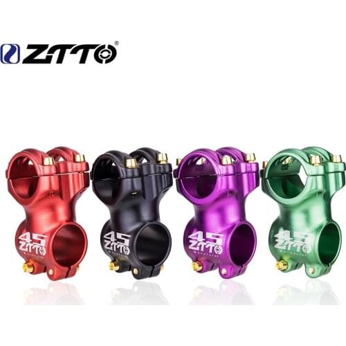ZTTO Bicycle MTB Lightweight Stem 45mm 7 Degree 31.8mm Handlebar Road Bike Gravel Short Stem High Strength Bike Accessories