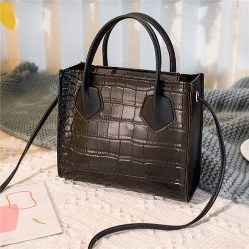 Vintage Classic Tote Bags For Ladies Crossbody Bags Crocodile Pattern Handbags Women Shoulder Bags Female Top-handle Bags