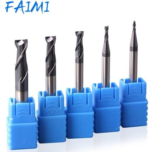 Tungsten Steel Carbide Square End Mills 2 Flutes Milling Cutter Hrc50 ALTiN Coating Steel Working Cnc Maching Milling Tools