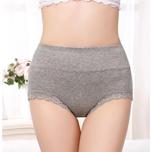 High Waist Slim Underwear Ladies Lace Briefs Women Sexy Seamless Comfortable Breathable Panties Underwears for Female