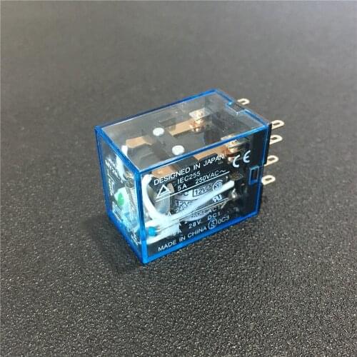 5pcs MY2NJ DC 12V 24V 110V 220V AC Coil Power Relay Micro Mini Electromagnetic Relay 8 Pins DPDT 2NO 2NC 5A MY2N-J HH52P