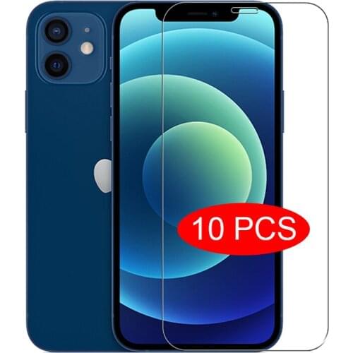 10Pcs Full Cover Tempered Glass For iPhone 12 Pro Max 12mini Screen Protector For iPhone 12 mini 5 5S SE Protective Glass Film
