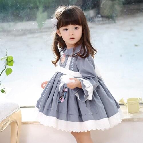 Autumn Infant Dress Toddler Long-sleeved Cotton Spanish Style Princess Party Costume Girls Dress Children Clothing High Quality