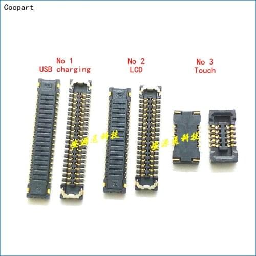 2pcs/lot Coopart New LCD display / USB charging/ Touch Screen Digitizer FPC Connector Port Plug on Mainboard for Xiaomi 4 Mi 4