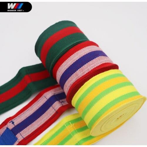 2pcs/pack 3M/5M Length 5cm Width Boxing Hand Wraps MMA Muay Thai Kick Boxing Handwraps For Training Bandage Colorful Stripe