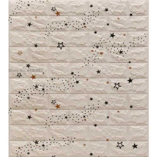 3D wall stickers brick stars dandelion wallpaper self-adhesive moisture-proof childrens room wall decoration 5.5MM thick