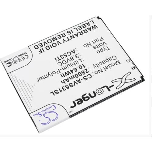 Cameron Sino 2800mAh battery for ARCHOS 53 Titanium AC53Ti Mobile, SmartPhone Battery Li-Polymer 79.00 x 61.60 x 4.30mm