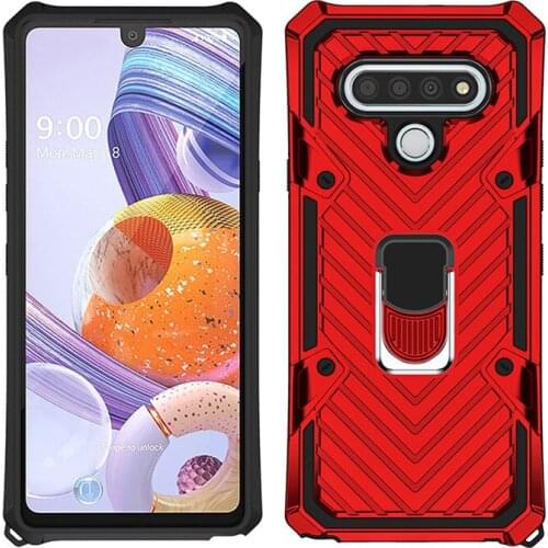Armor Shockproof Case For Lg Stylo 7 6 K51 Aristo5 /k31 5g Metal Finger Ring Holder Case For Lg Harmony 4 Stylo7 Stylo6