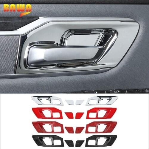 BAWA Car Interior Door Handle Decoration Cover Stickers for Dodge RAM 1500 Inner Door Handle Bowl Decoration For RAM 2018-2020