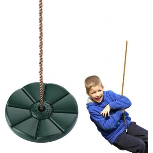 Children Swing Disc Toy Seat Kids Swing Round Rope Swings Outdoor Playground Hanging Garden Play Entertainment Game Activity