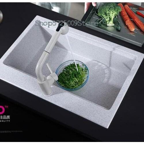 Quartz Stone Sink Single Sink Kitchen Sink Package Sink Sink Vegetable Basin Granite Sink