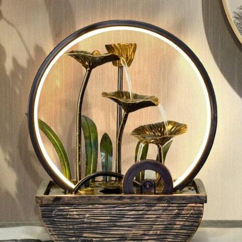 Fortunes feng shui wheel rockery water fountain ornaments water wheel indoor new landscape housewarming gifts to generate wealth