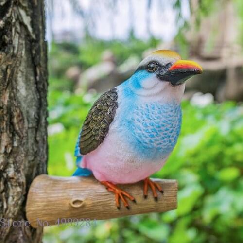 Resin simulation animal sculpture Bird woodpecker Outdoor garden courtyard Wall hanging tree decoration Home Decoration