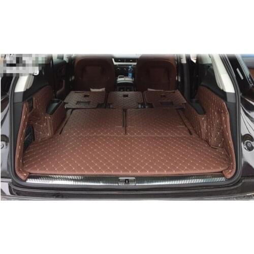 Best quality! Full set trunk mats for New Audi Q7 7seats 2017 waterproof durable cargo liner carpets for Q7 2016,Free shipping