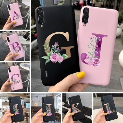 Cute Letter Case For Xiaomi Mi 9 Lite Funda Mi9 Mi 9 SE Phone Case Silicon Soft Colored TPU Back Cover Protective Shell Bags