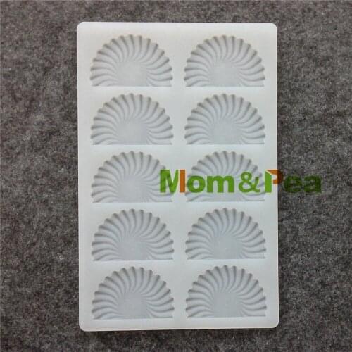 Mom&Pea CX016 High Quality Fan Shaped Silicone Mold Chocolate Mold Cake Decoration