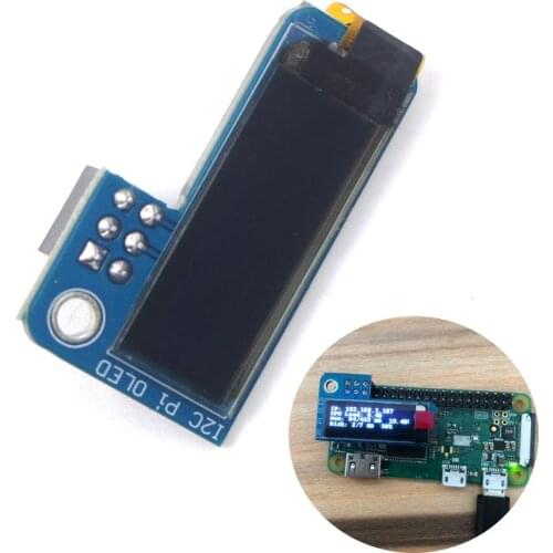 PiOLED 0.91inch IIC I2C 128x32 OLED Monochrome Screen for Raspberry Pi 3 Zero SSD1306 White 3.3V FZ3579-DIY