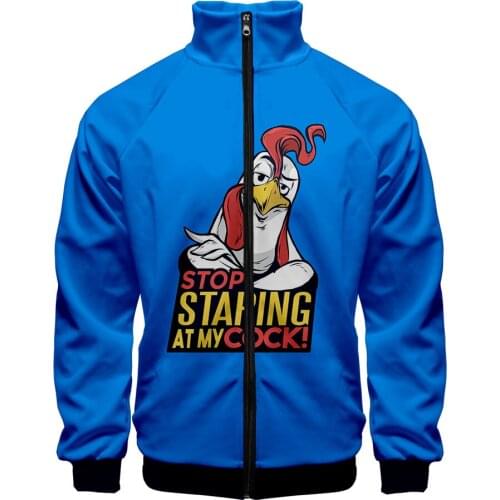 Stop staring at my cock Zipper 3D anime zip up Jacket Men Women Fashion winter streetwear Jacket Casual swearshirt turtlenecks