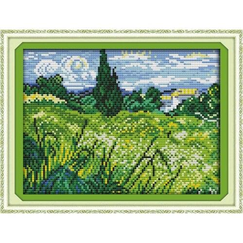 The field cross stitch kit 18ct 14ct 11ct count printed canvas stitching embroidery DIY handmade needlework