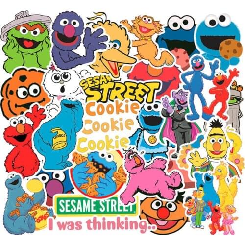 10/30/51pcs/pack Classic TV Show Sesame Street Stickers For Skateboard Helmet Gift Box Computer Notebook Car Childrens Toys