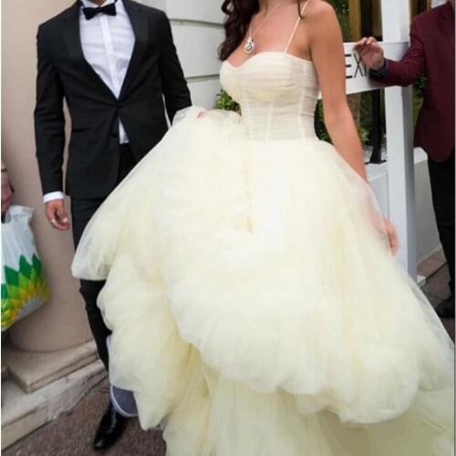 2021 Simple New Sweetheart Tulle Prom Dresses Sleeveless Floor Length Ball Gown Elegant Evening Dress Robe De Mariee