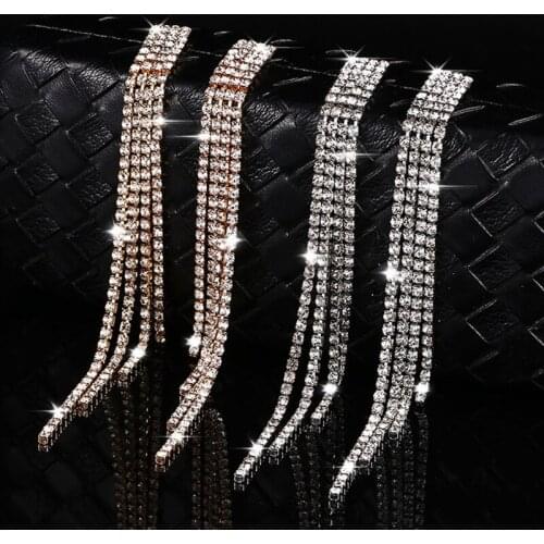 2021 new rhinestone temperament micro-inlaid zircon, silver needle personality super flash, popular earrings, jewelry gifts, je