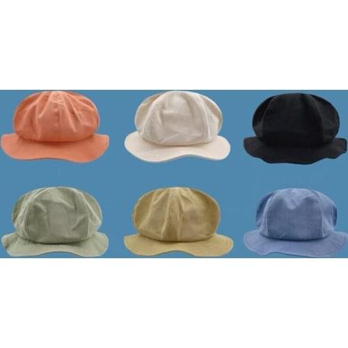Fisherman Hat Female Spring and Summer Sun Protection UV Black Bucket Hat Irregular Cloud Sun Visor Panama Hat