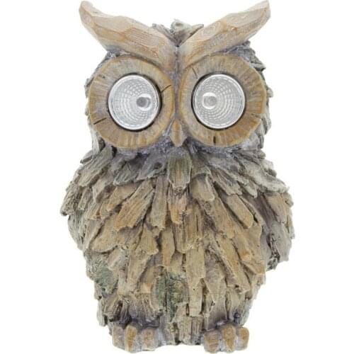 Easter Toy Ornaments Art Owl Statue Environmental Protection 10*10*16cm Solar Energy Light Simulation Decorations