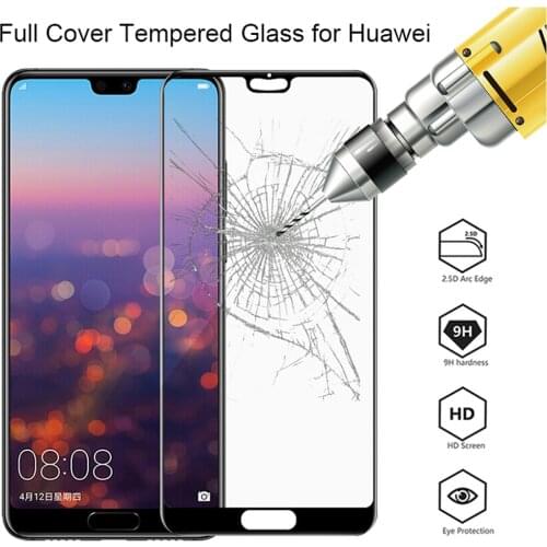 Full cover for huawei P20 P30 pro P40 lite E tempered glass P40 pro plus phone screen protector protective film on the glass